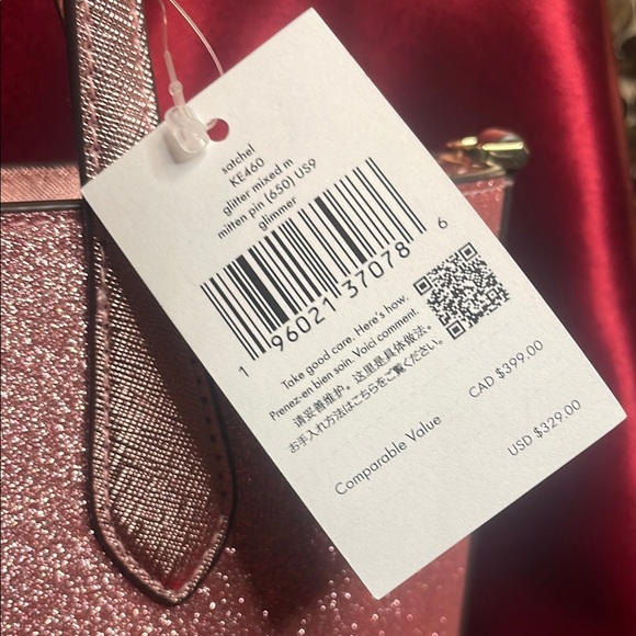 NWT Kate Spade Pink Glitter Tote Bag - Picture 4 of 8